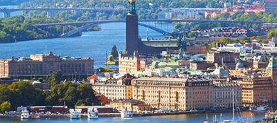 Vy över hotell i Stockholm